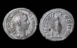 Severus Alexander, Denarius, Emperor sacrificing reverse